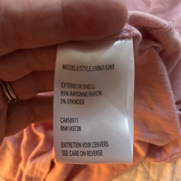 Tribal large Soft Pink Short Sleeve Tee with a little frill on bottom- - Picture 9 of 10